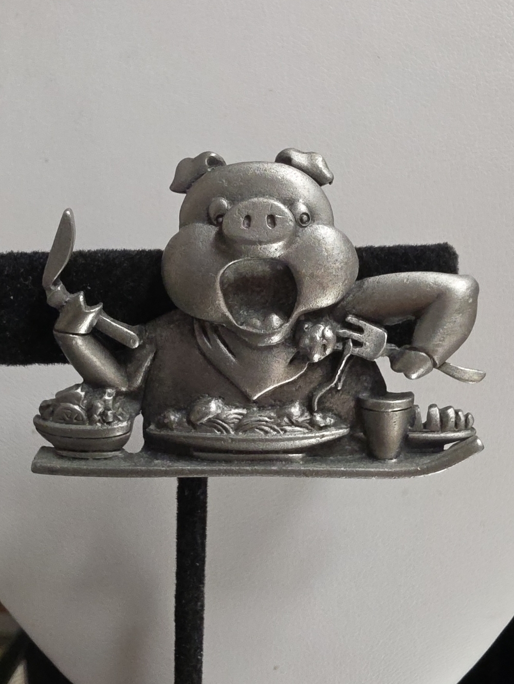 Vintage JJ Jonette Pewter Pig